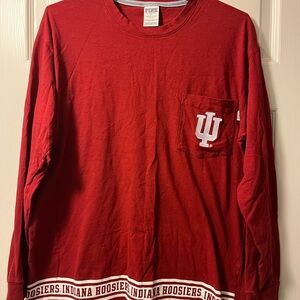 Indiana Hoosiers Red Long Sleeve Shirt, Size L